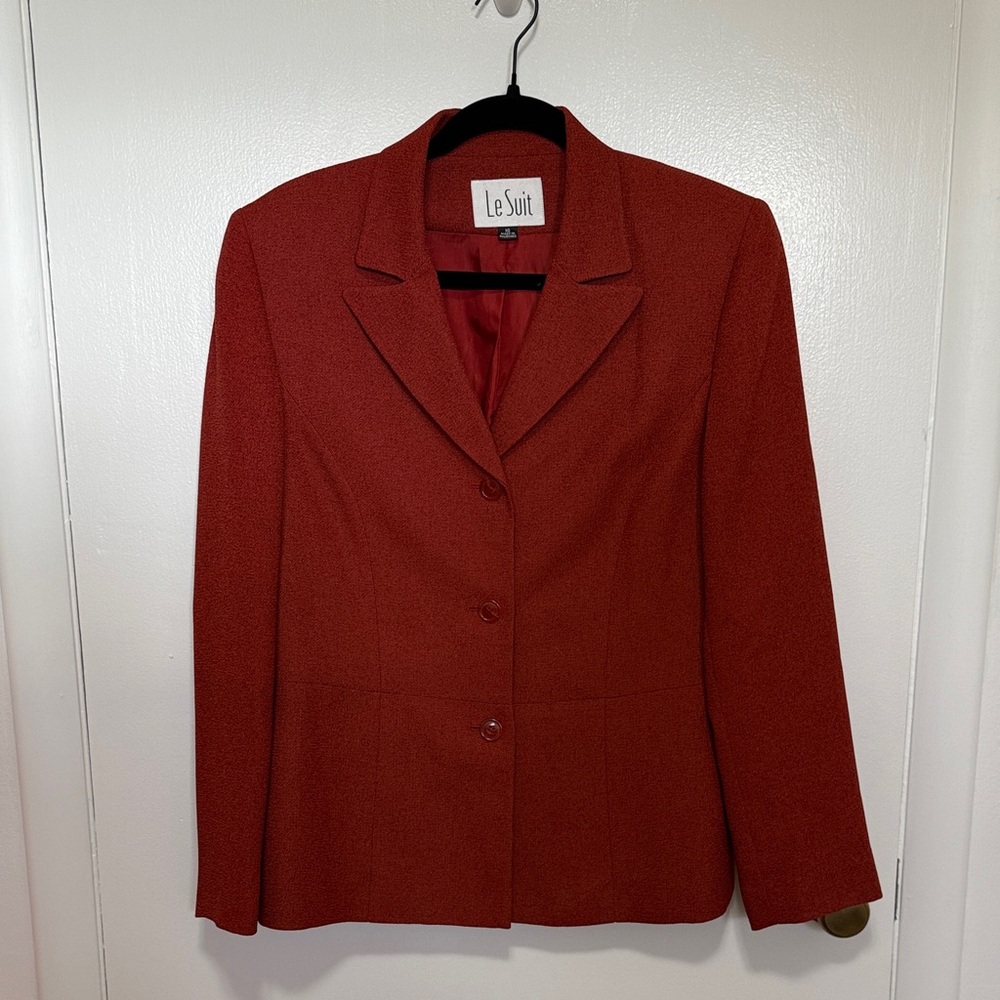 Le Suit Women's Burnt Red Blazer